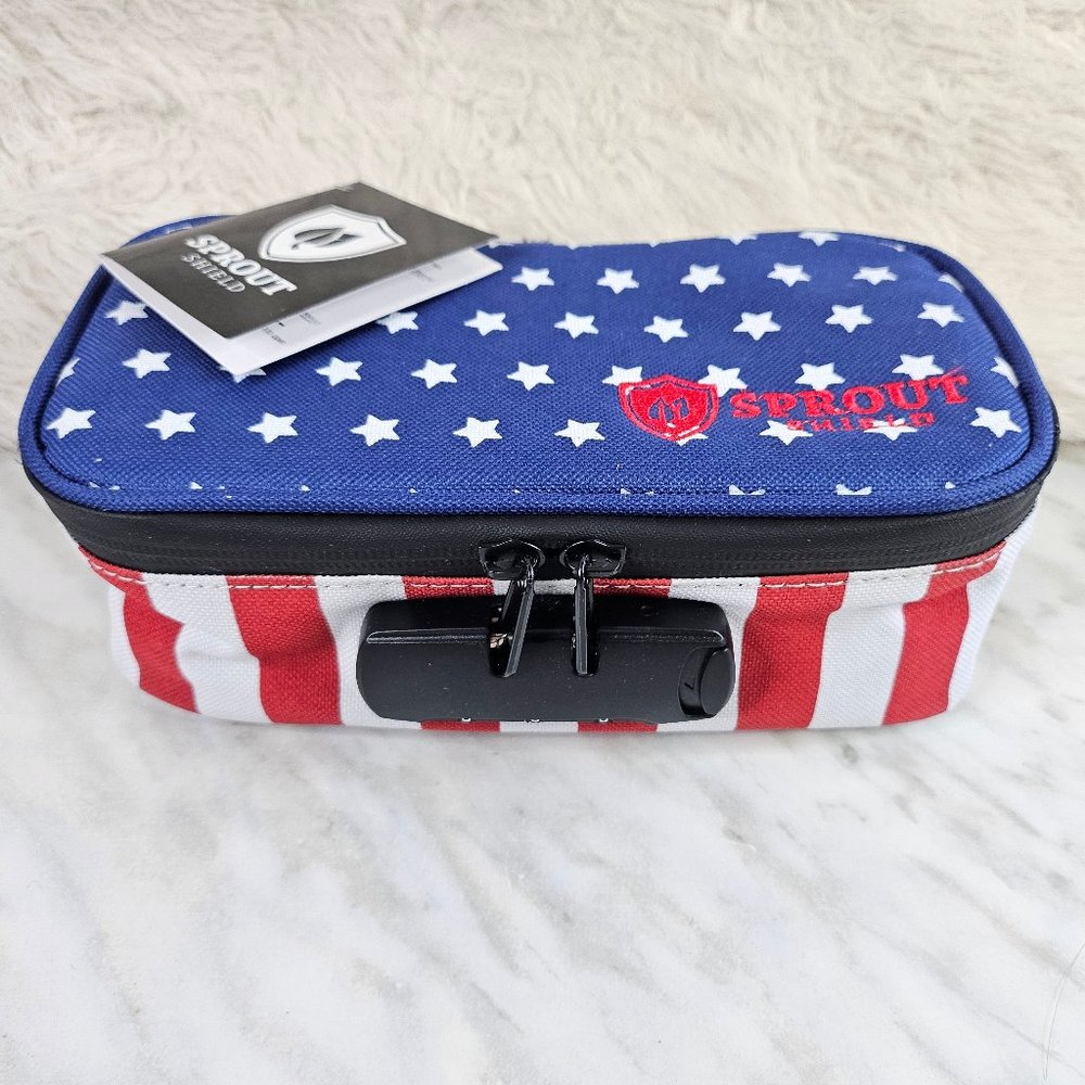 Sprout Shield Lock Bag Blue&Red American Flag